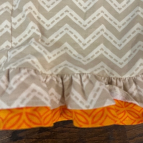 Rare Editions Pumpkin Zig Zag pattern girls dress size 6 - Picture 6 of 6